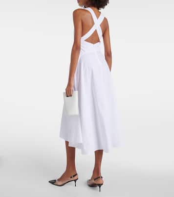 Abito midi in popeline di cotone | Alaïa