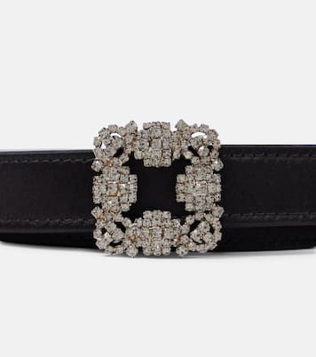 Gürtel Hangisi aus Satin mit Kristallen | Manolo Blahnik
