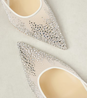 Pumps Love 85 in mesh con cristalli | Jimmy Choo