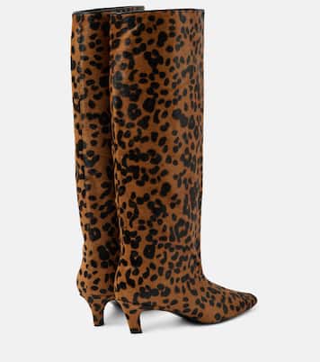 Wide Shaft calf hair knee-high boots | Toteme