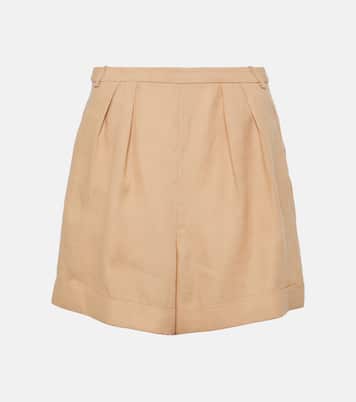 Shorts in lino a pieghe | Loro Piana