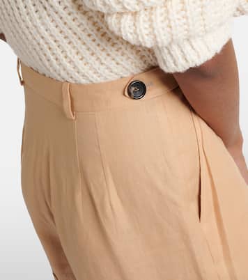Shorts in lino a pieghe | Loro Piana