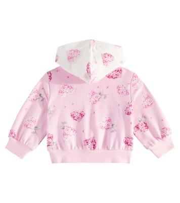 Bebé - sudadera con capucha de jersey floral | Monnalisa