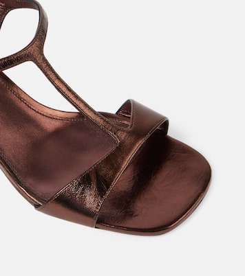 65 metallic leather slingback sandals | Dries Van Noten