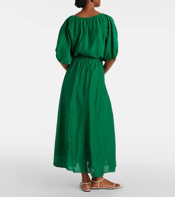 Jupe longue Mariela en coton et soie | Velvet