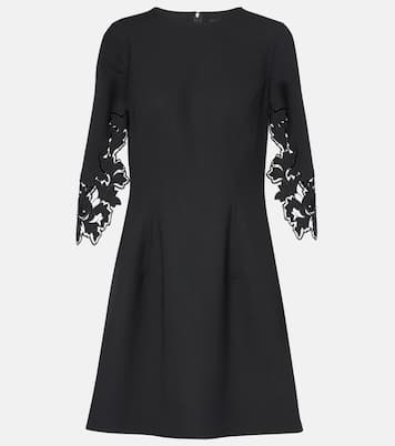 Abito corto Peonia in misto lana con cut-out | Oscar de la Renta