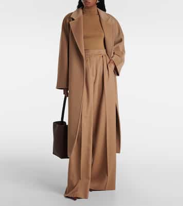 Weite High-Rise-Hose Fagus aus Wolle | Max Mara