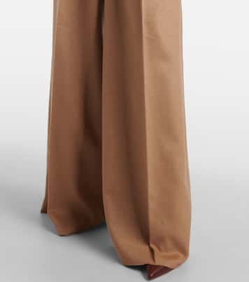 Weite High-Rise-Hose Fagus aus Wolle | Max Mara