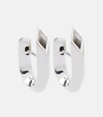 Orecchini a cerchio Hollow Spike in argento sterling | Burberry