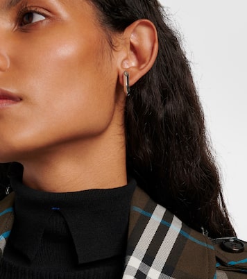 Orecchini a cerchio Hollow Spike in argento sterling | Burberry