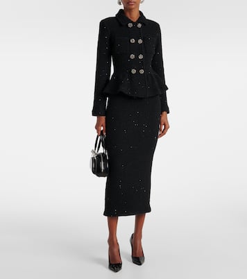 Abito blazer in tweed con paillettes | Self-Portrait