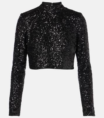 Top cropped con paillettes | Frame