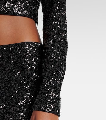 Top cropped con paillettes | Frame