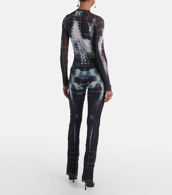 Pantaloni regular Squeletor in mesh | Jean Paul Gaultier