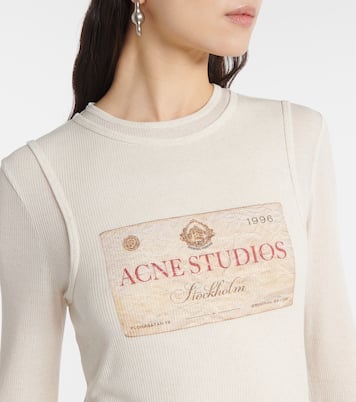 Logo printed layered top | Acne Studios