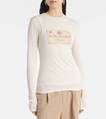 Logo printed layered top | Acne Studios