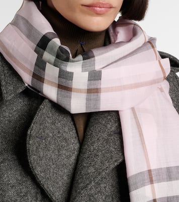 Sciarpa in lana e seta Burberry Check | Burberry