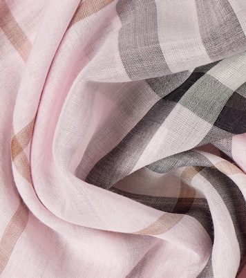 Sciarpa in lana e seta Burberry Check | Burberry