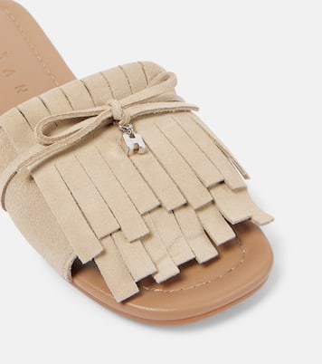 H685 fringed suede slides | Hogan