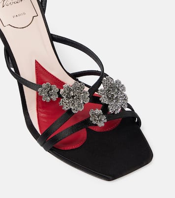 I Love Vivier Flower 100缎布凉鞋 | Roger Vivier