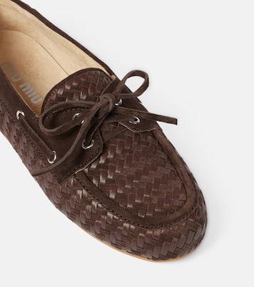 Segelschuhe aus Veloursleder | Miu Miu