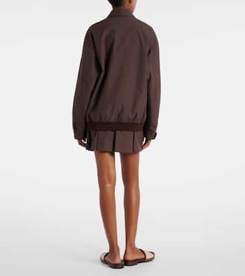 Blouson en coton mélangé à logo | Miu Miu