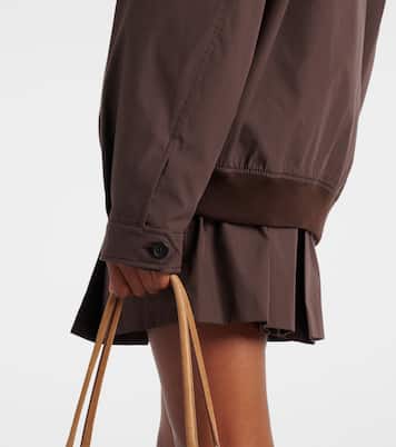 Blouson en coton mélangé à logo | Miu Miu