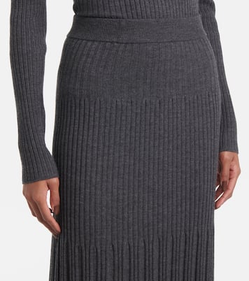 Merino ribbed-knit wool maxi skirt | Joseph