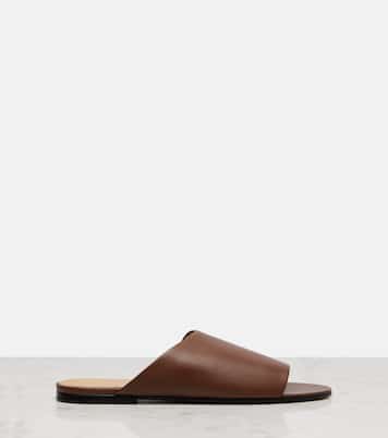 Signum leather slides | The Row