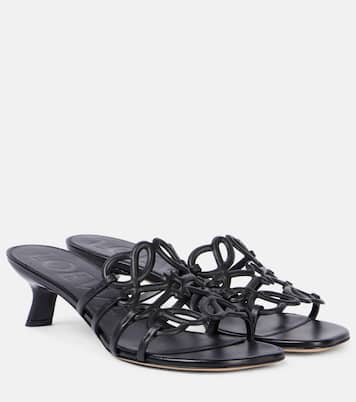 Mules Paula's Ibiza Petal Anagram en cuir | Loewe