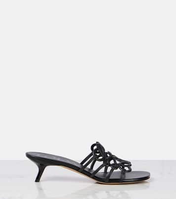 Mules Paula's Ibiza Petal Anagram en cuir | Loewe