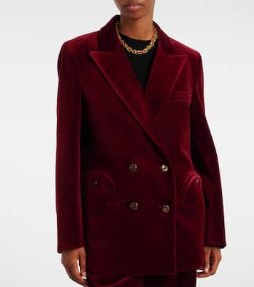 Everynight double-breasted cotton velvet blazer | Blazé Milano