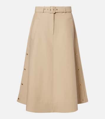 Belted cotton midi skirt | Moncler