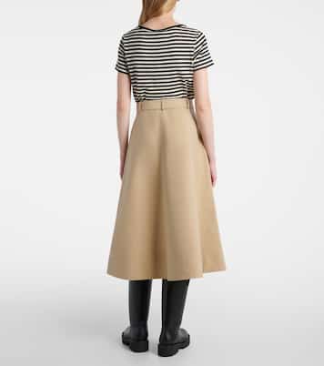 Belted cotton midi skirt | Moncler