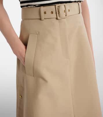 Belted cotton midi skirt | Moncler
