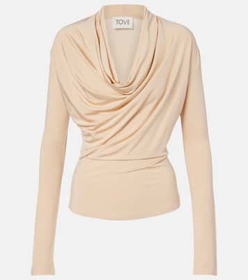 Fina draped jersey top | Tove