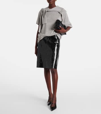 Croc-effect leather miniskirt | Toteme