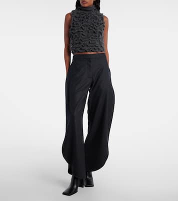 Pantalon barrel en laine | Alaïa