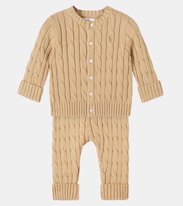 Baby cotton cardigan and pants set | Polo Ralph Lauren Kids
