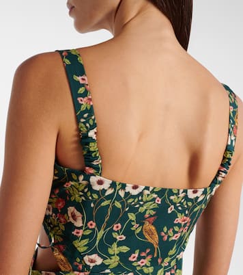 Verano cutout floral cotton midi dress | Agua by Agua Bendita