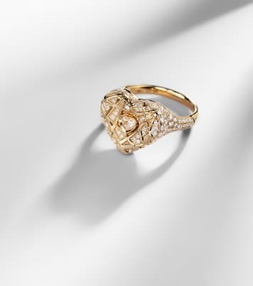 18kt gold pinky ring with diamond | Kamyen