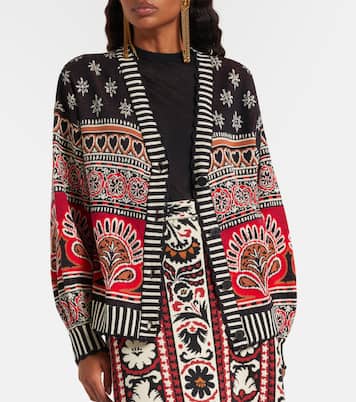 Cardigan Coconut Grove en jacquard de coton | Farm Rio