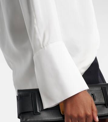 Blusa de satén de seda drapeada | Balmain