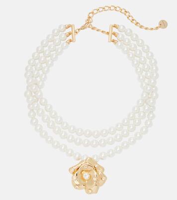 Crystal-embellished floral choker | Self-Portrait