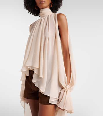 Asymmetric georgette blouse | Blumarine