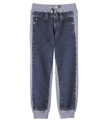 Printed cotton fleece sweatpants | Dolce&Gabbana Kids