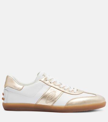 Metallic leather sneakers | Tod's