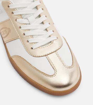 Metallic leather sneakers | Tod's