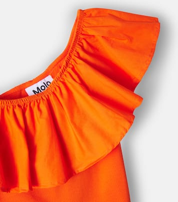 Rebecca ruffled cotton-blend poplin top | Molo