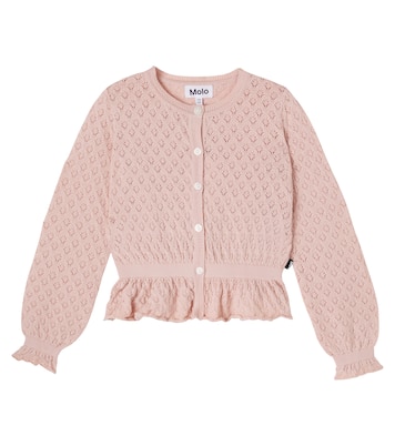 Pointelle cotton cardigan | Molo